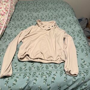 Vuori Light Beige High-Neck Pullover